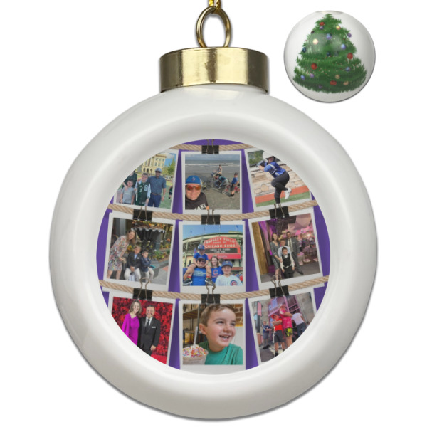Custom Design Your Own Ceramic Ball Ornament - Christmas Tree