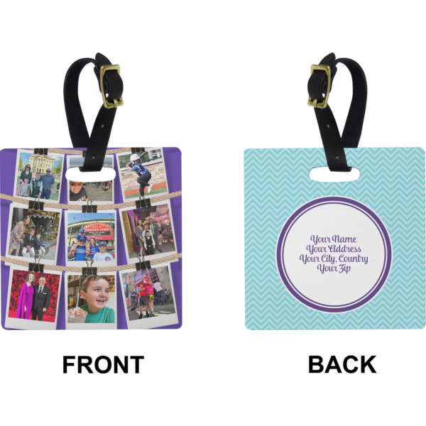 Custom Design - Square Luggage Tag (Front + Back)