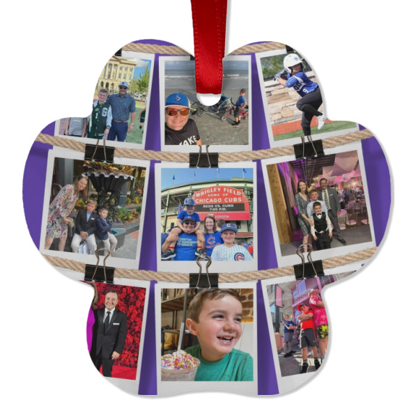 Custom Design - Metal Paw Ornament - Front