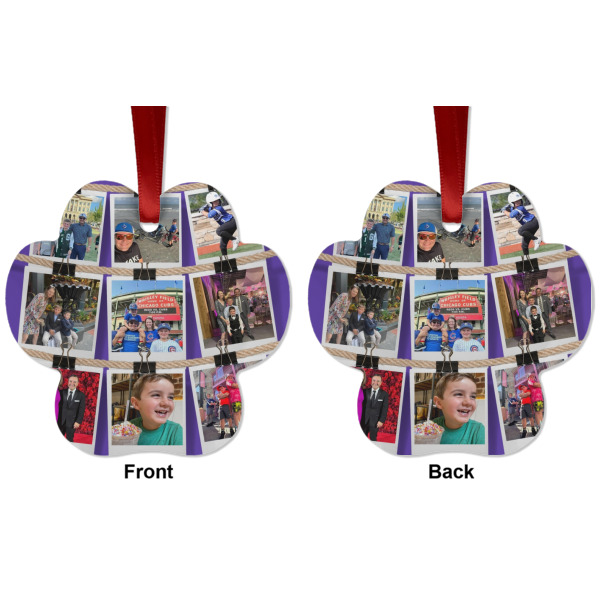 Custom Design - Metal Paw Ornament - Front and Back