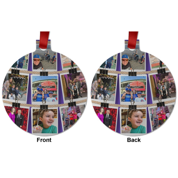 Custom Design - Metal Ball Ornament - Front and Back