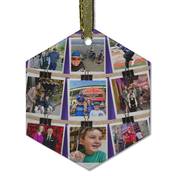 Custom Design - Frosted Glass Ornament - Hexagon