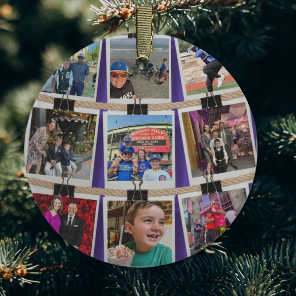 Custom Design - Frosted Glass Ornament - Round (Lifestyle)