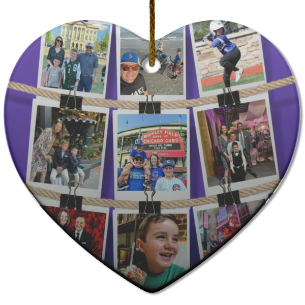 Custom Design - Ceramic Flat Ornament - Heart (Front)