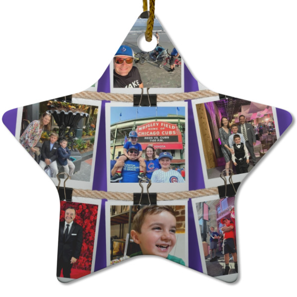 Custom Design - Ceramic Flat Ornament - Star (Front)