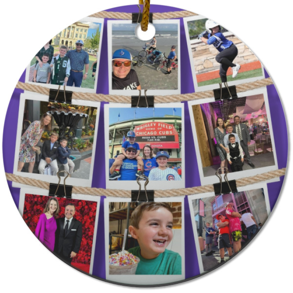 Custom Design - Ceramic Flat Ornament - Circle (Front)