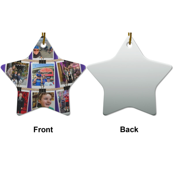 Custom Design - Ceramic Flat Ornament - Star Front & Back (APPROVAL)