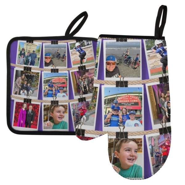 Custom Design Your Own Left Oven Mitt & Pot Holder Set