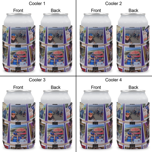 Custom Design - Can Cooler - Standard 12oz - Set of 4 - Front & Back