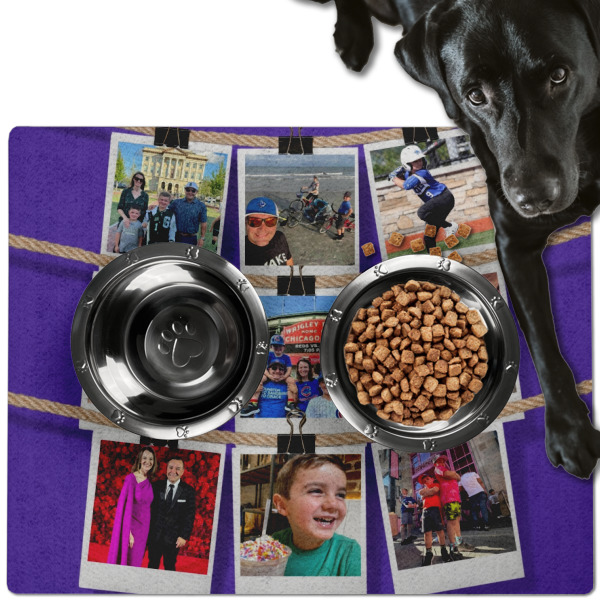 Custom Design - Dog Food Mat - Large LIFESTYLE
