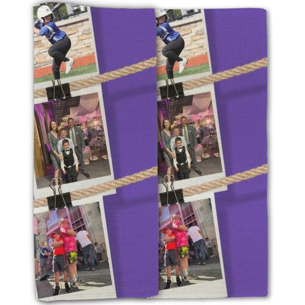 Custom Design - Linen Placemat - Double Sided - Folded Half