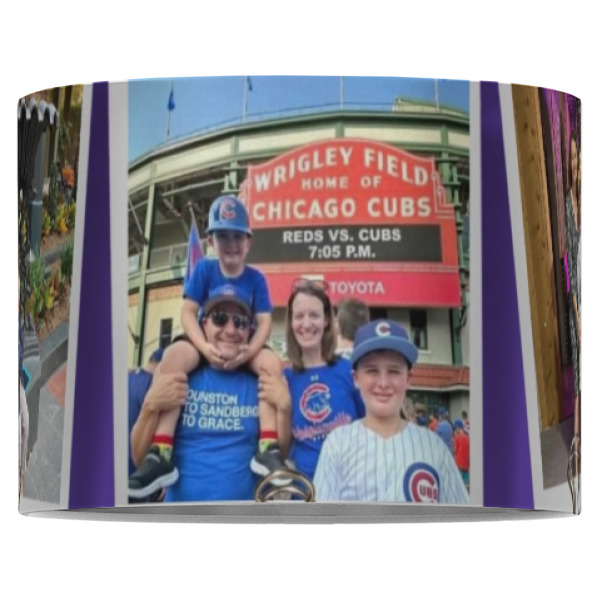 Custom Design - 16" Drum Lampshade - Front (Fabric)