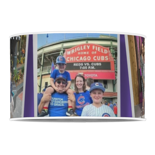 Custom Design - 12" Drum Lampshade - FRONT (Poly Film)