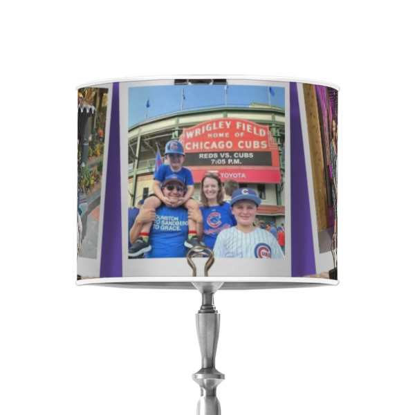 Custom Design - 8" Drum Lampshade - ON STAND (Poly Film)