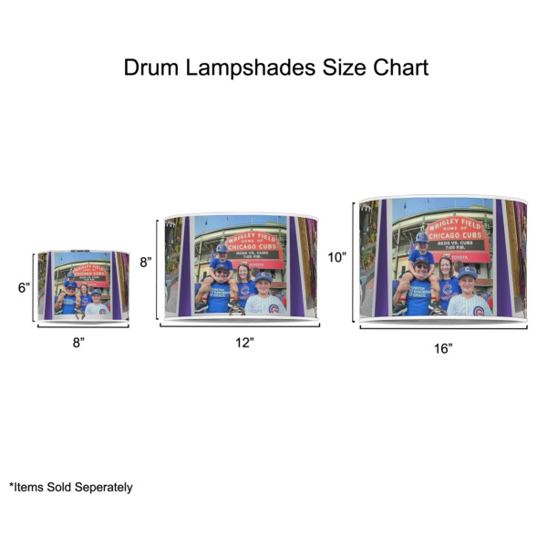 Custom Design - Drum Lampshades - Sizing Chart
