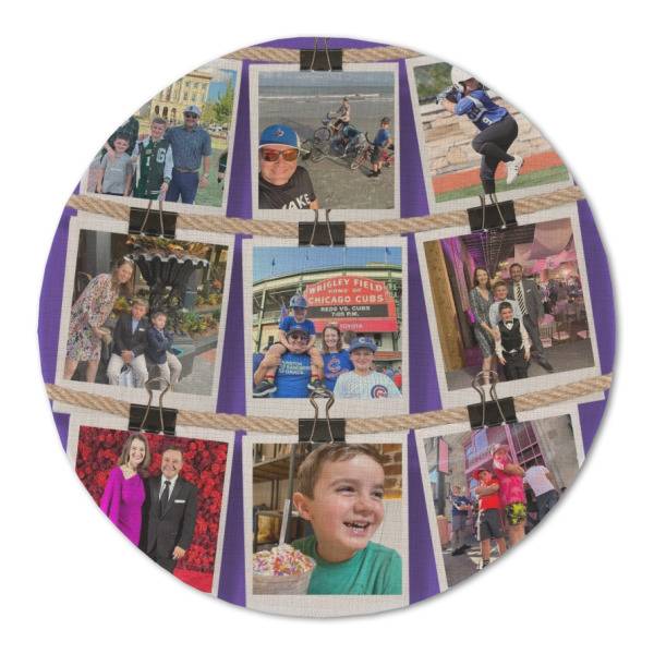 Custom Design - Round Linen Placemats - FRONT (Double Sided)