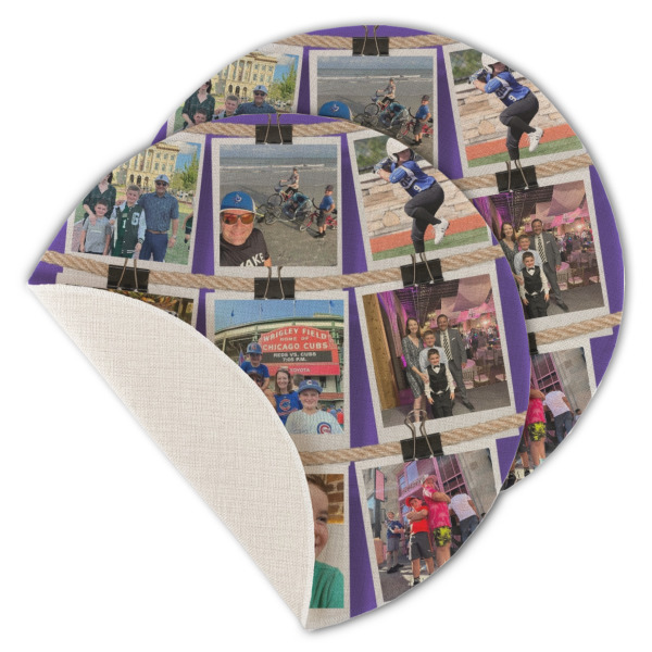 Custom Design - Round Linen Placemats - MAIN (Single Sided)