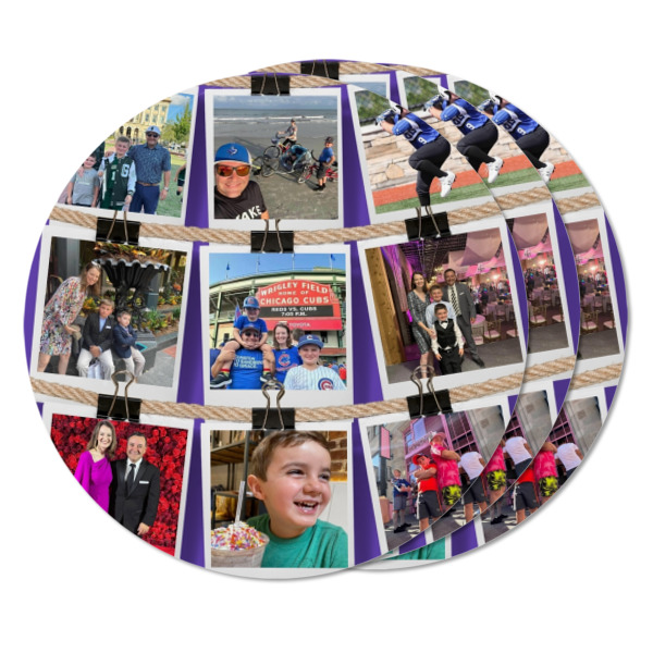 Custom Design - Round Fridge Magnet - THREE