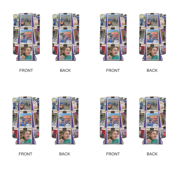 Custom Design - Can Cooler - Tall 12oz - Set of 4 - Front & Back