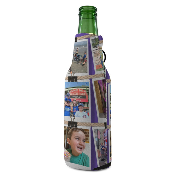 Custom Design - Zipper Bottle Cooler - ANGLE (bottle)