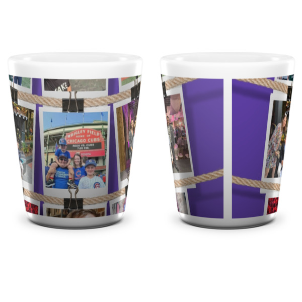 Custom Design - Ceramic Shot Glass - White - Front & Back