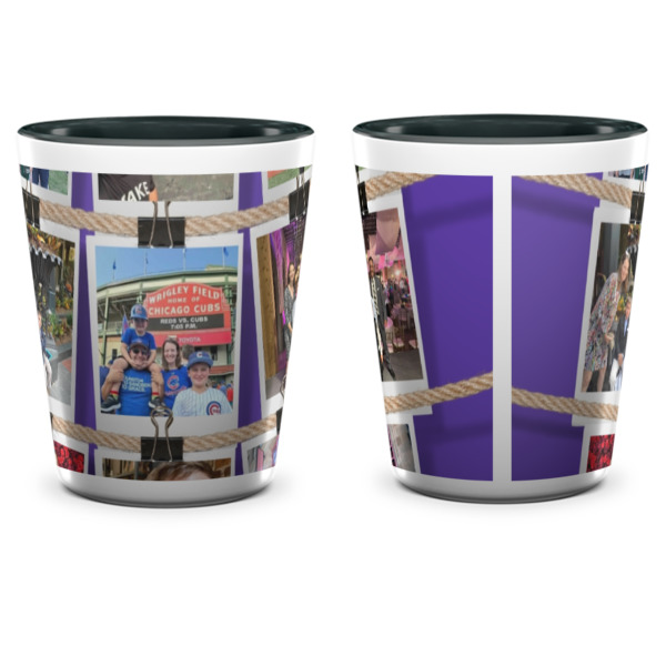 Custom Design - Ceramic Shot Glass - Two Tone - Front & Back