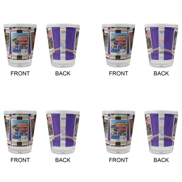 Custom Design - Glass Shot Glass - Standard - Set of 4 - Front & Back