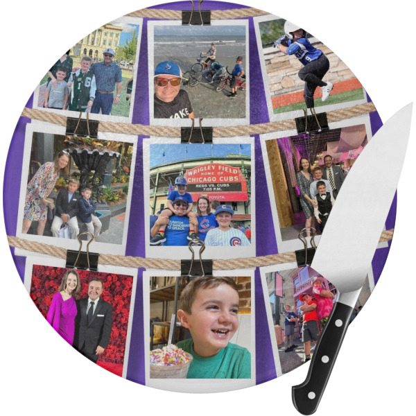 Custom Design Your Own Round Glass Cutting Board - Small