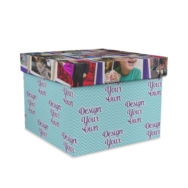 Custom Design Your Own Gift Box with Lid - Canvas Wrapped - Large