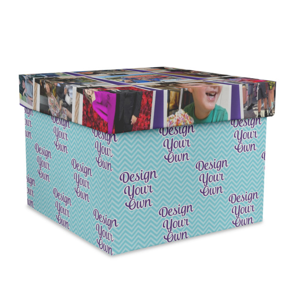 Custom Design Your Own Gift Box with Lid - Canvas Wrapped - X-Large