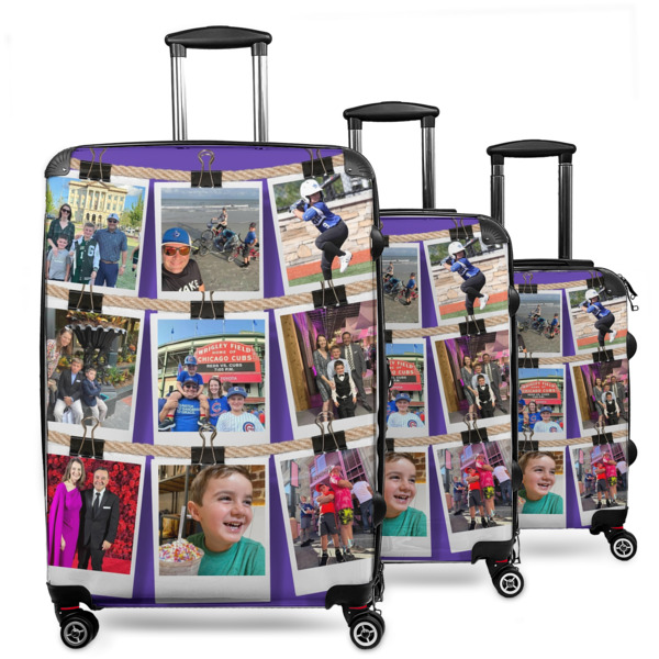 Custom Design Your Own 3-Piece Luggage Set - 20" Carry On - 24" Medium Checked - 28" Large Checked