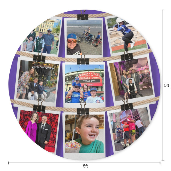 Custom Design - Round 5ft Indoor Rug - Dimensions