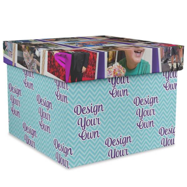 Custom Design Your Own Gift Box with Lid - Canvas Wrapped - XX-Large