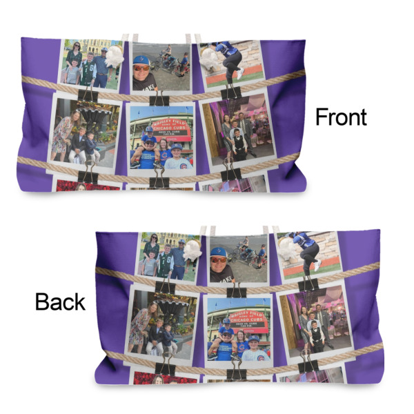 Custom Design - Large Rope Tote - From & Back View