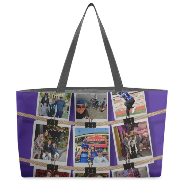 Custom Design Your Own Beach Totes Bag - w/ Black Handles