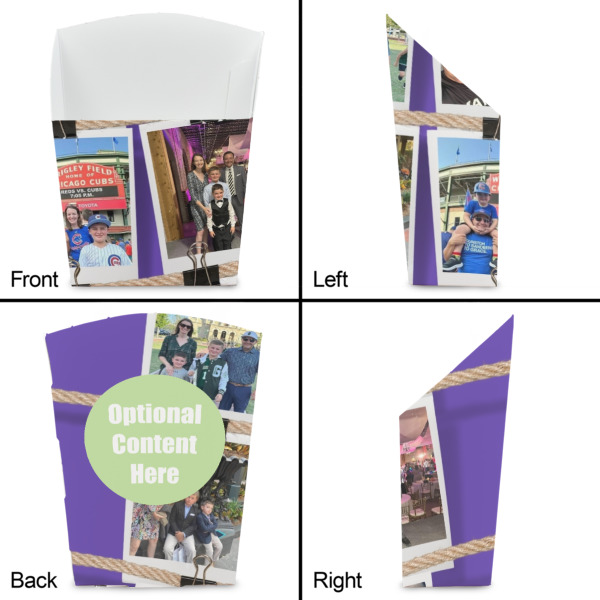 Custom Design - French Fry Favor Box - Front & Back View