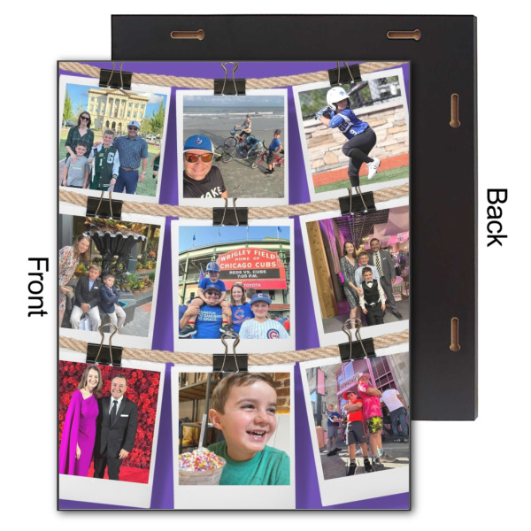 Custom Design - 11x14 Wood Print - Front & Back View