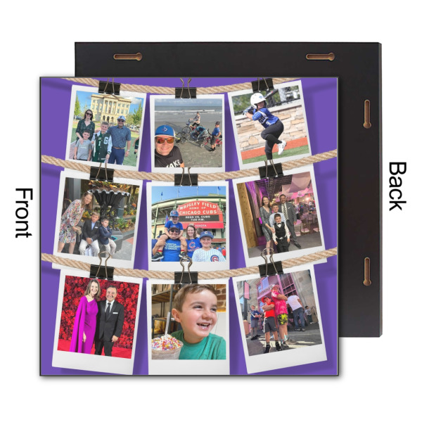 Custom Design - 12x12 Wood Print - Front & Back View