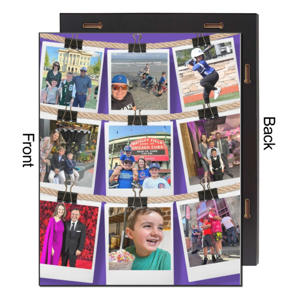 Custom Design - 16x20 Wood Print - Front & Back View