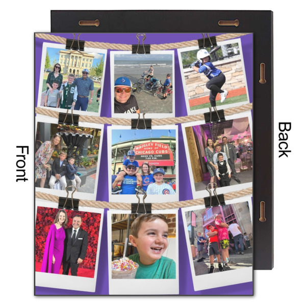 Custom Design - 20x24 Wood Print - Front & Back View