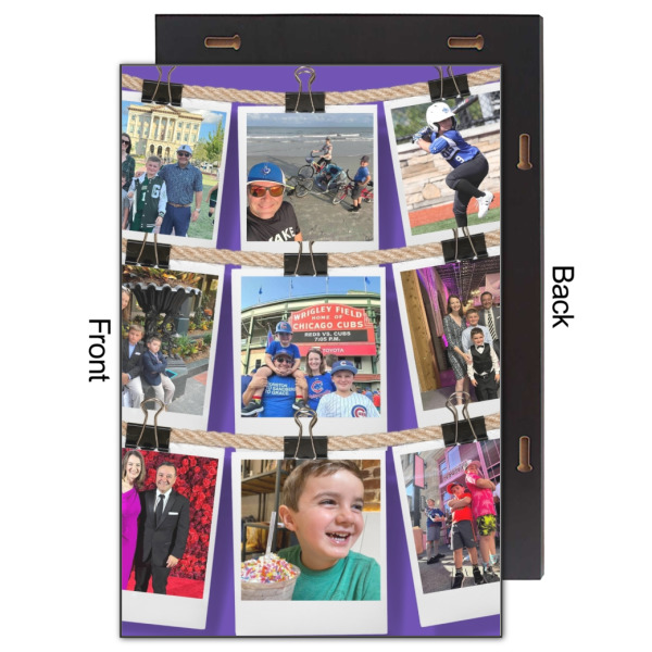 Custom Design - 20x30 Wood Print - Front & Back View