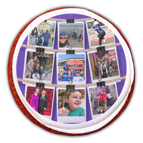 Custom Design - Printed Icing Circle - Large - On Cookie