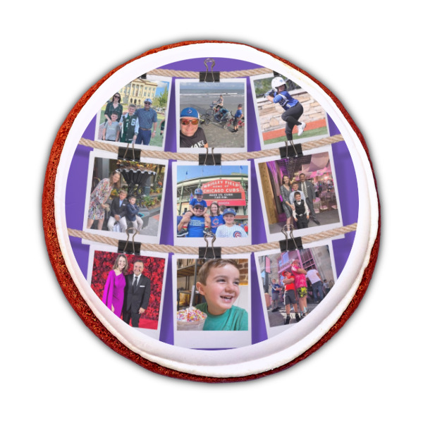 Custom Design - Printed Icing Circle - Medium - On Cookie