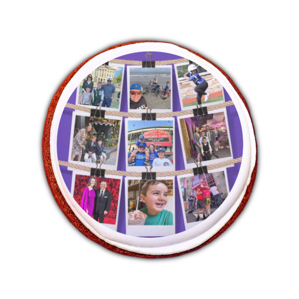 Custom Design - Printed Icing Circle - Small - On Cookie