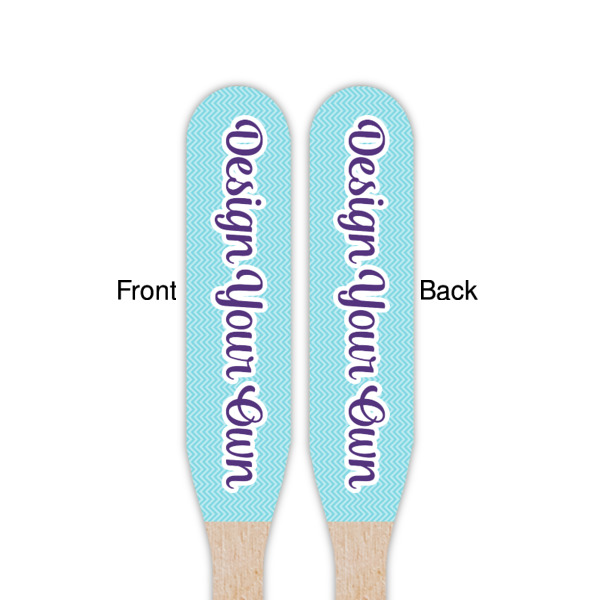 Custom Design - Wooden Food Pick - Paddle - Double Sided - Front & Back