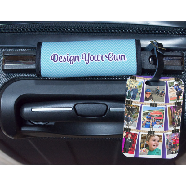 Custom Design - Metal Luggage Tag & Handle Wrap - In Context