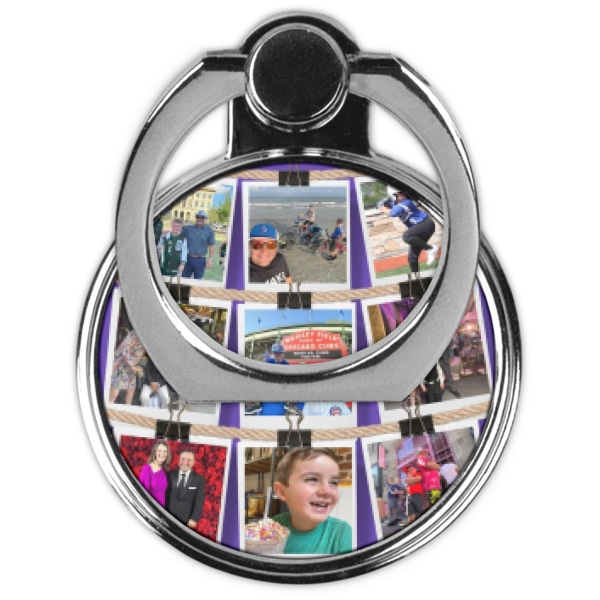 Custom Design - Cell Phone Ring Stand & Holder - Front (Collapsed)