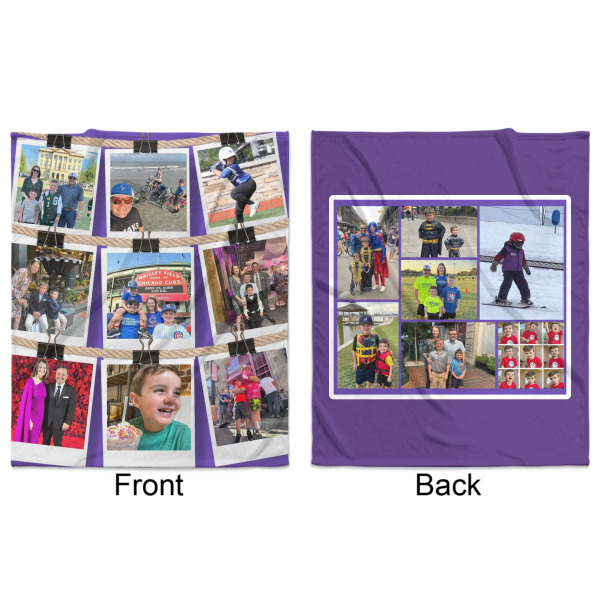 Custom Design - Minky Blanket - 50"x60" - Double Sided - Front & Back