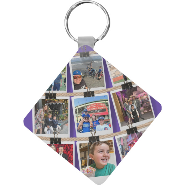 Custom Design Your Own Diamond Plastic Keychain
