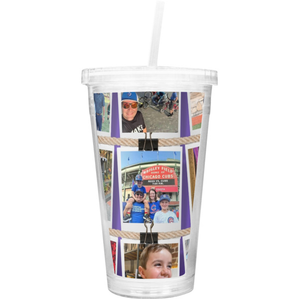 Custom Design Your Own Double Wall Tumbler with Straw